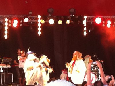 I think the wombles are getting more of a crowd reaction than radiohead #glasto