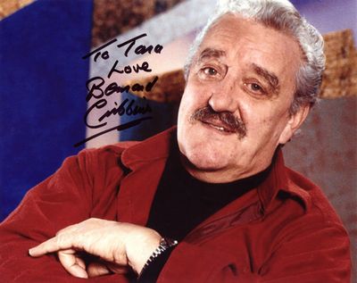 Autograph saying 'To Tara Love Bernard Cribbins'