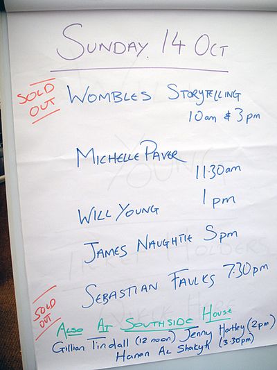 The Wimbledon BookFest line-up on 14 October