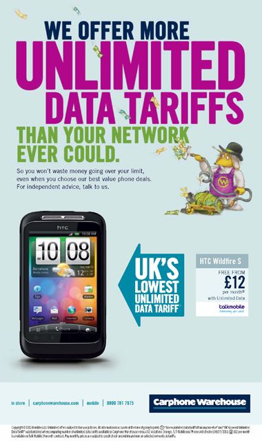 Carphone Warehouse advert with Tobermory