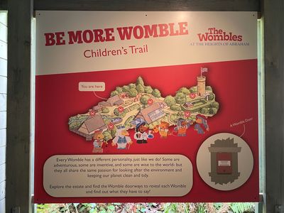 Sign saying 'Be more Womble - Children's Trail'