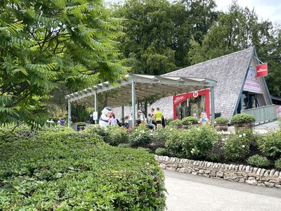 Great Uncle Bulgaria at the pergola next to the pavilion