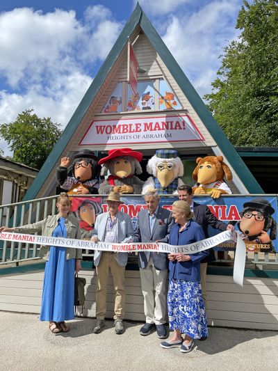 Marianne and Marcus Robertson with Andrew, Vanessa and Rupert Pugh and the Wombles Marianne and Marcus Robertson with Andrew, Vanessa and Rupert Pugh and the Wombles, holding the opening ribbon