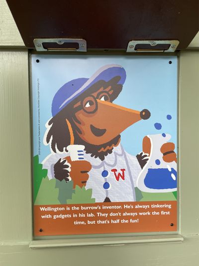 Wellington is the burrow's inventor. He's always tinkering with gadgets in his lab. They don't always work the first time, but that's half the fun!