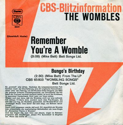 Remember You're A Womble German promo