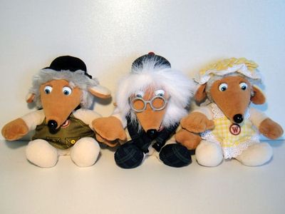 Beanies, 15cm (Golden Bear, 1998) – Tobermory, Uncle Bulgaria, Madame Cholet Beanies