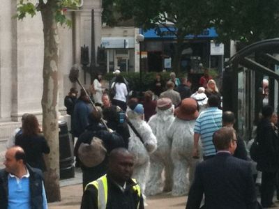 The Wombles band in Wimbledon high street The Wombles band in Wimbledon high street