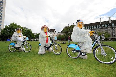 The Wombles on their 'Boris Bikes' The Wombles on their 'Boris Bikes'