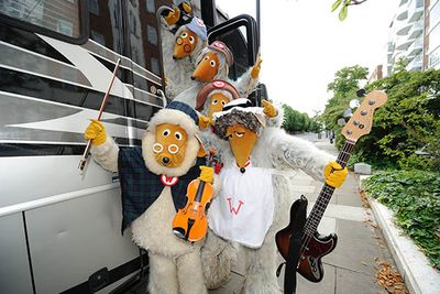 The Wombles with their tour bus The Wombles with their tour bus